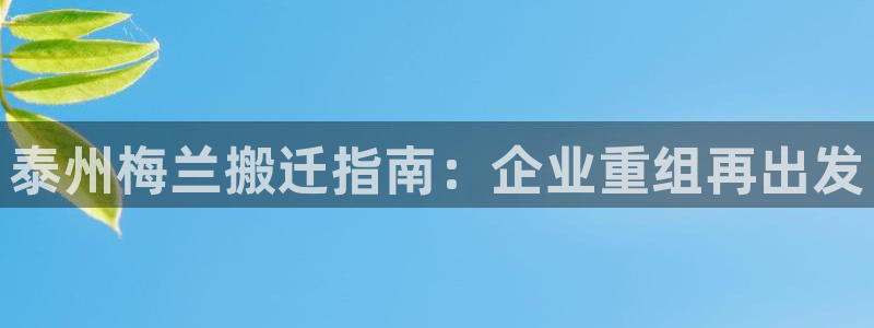 球盟会可以提现么是真的吗：泰州梅兰搬迁指南：企业重组再出发