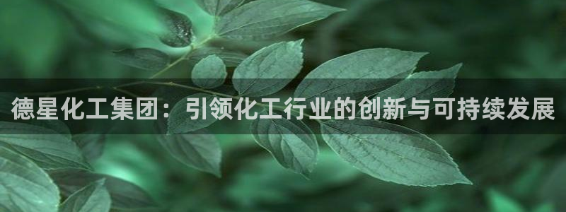球盟会优惠领取网站是真的吗：德星化工集团：引领化工行业的创新