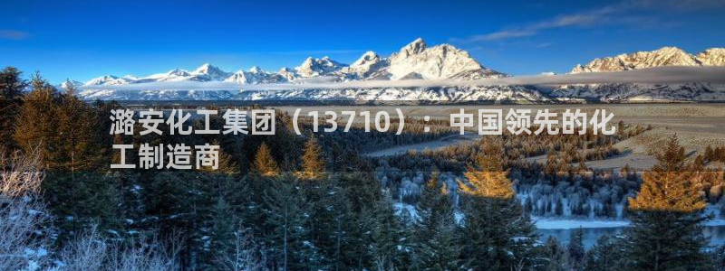 球盟会电子：潞安化工集团（13710）：中国领先的化
工制造