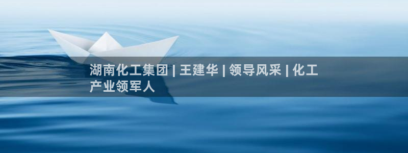 球盟会黑台子：湖南化工集团 | 王建华 | 领导风采 | 化