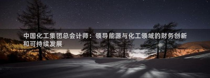 球盟会几点玩合适：中国化工集团总会计师：领导能源与化工领域的