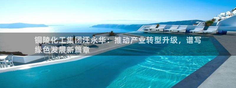 球盟会福利码2023最简单三个步骤：铜陵化工集团汪永华：推动
