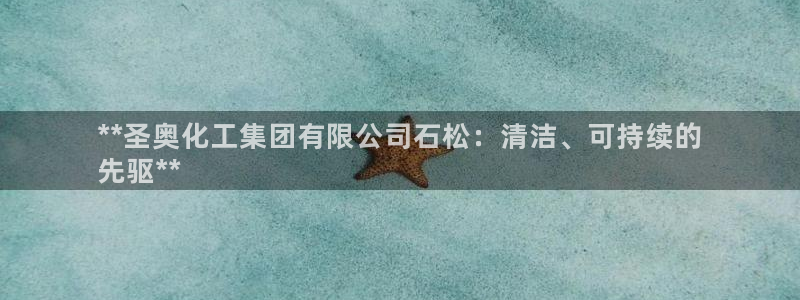 球盟会优惠领取网站：**圣奥化工集团有限公司石松：清洁、可持