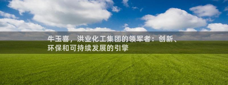 球盟会有没有黑单的人：牛玉喜，洪业化工集团的领军者：创新、
