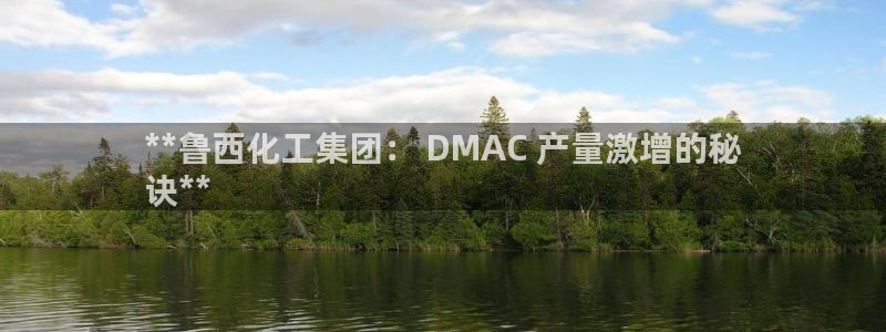 球盟会出款黑了：**鲁西化工集团： DMAC 产量激增的秘
